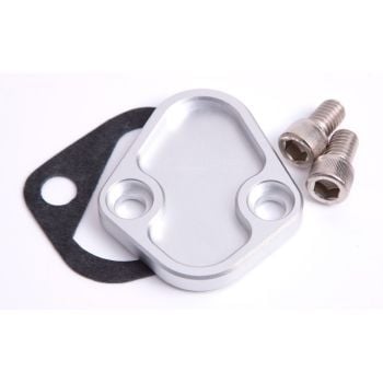 Aeroflow Billet Fuel Pump Block-Off Plate Silver 