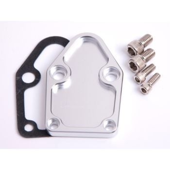 Aeroflow Billet Fuel Pump Block-Off Plate Silver 