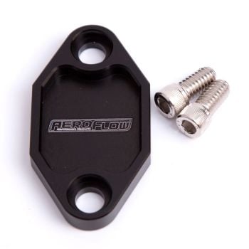 Aeroflow Billet Fuel Pump Block-Off Plate Black 