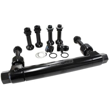 Aeroflow Adjustable Billet Fuel Log Black