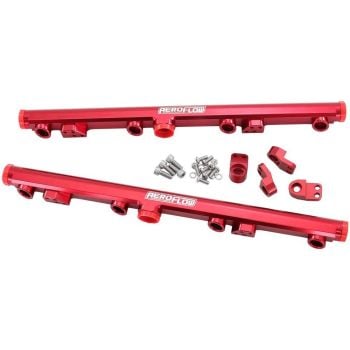 Aeroflow AF64-2155R GM LS1 LS2 LS3 Fuel Rail Red -8ORB