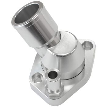 Aeroflow AF64-2233S 45 Deg Swivel Silver Thermostat Housing Aeroflow fits Ford Windsor