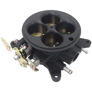 Aeroflow AF64-2251BLK 4BBL Cast Throttle Body Black 4150/4500 4BBL