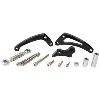 Aeroflow Low Mount Billet Alternator Bracket Passenger Side Black 