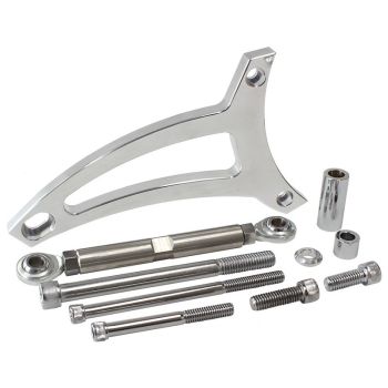 Aeroflow Standard Mount Billet Alternator Bracket Polished Finish 
