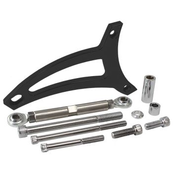 Aeroflow Standard Mount Billet Alternator Bracket Black 