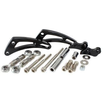 Aeroflow Low Mount Billet A/C Bracket Black 