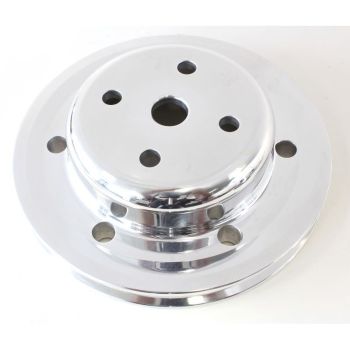 Aeroflow Billet Water Pump Pulley Single V groove 253-308 Polished 