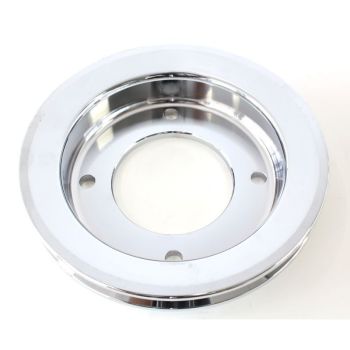 Aeroflow Billet Crankshaft Pulley Single V Groove Polished
