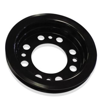 Aeroflow Billet Crankshaft Pulley Single V Groove Black