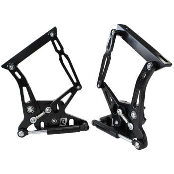 Aeroflow Billet Bonnet Hinge Kit Black 