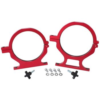 Aeroflow Billet Nitrous Bottle Brackets Red 