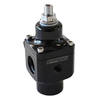 Aeroflow Billet 2 Port Carburettor Fuel Pressure Regulator 4-12PSI Black 750HP