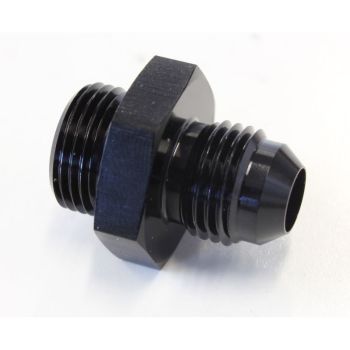 Aeroflow Carburettor Adapter Male 5/8in-20 to -6AN Black 