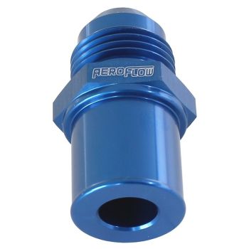 Aeroflow Push In Rear Valve Cover Breather Adaptor -8AN Blue 19mm OD 