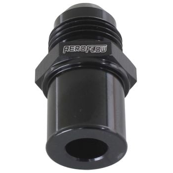 Aeroflow Push In Rear Valve Cover Breather Adaptor -8AN Black 19mm OD 