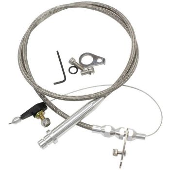 Aeroflow Kickdown Cable With Stainless Cover & Chrome Ends 