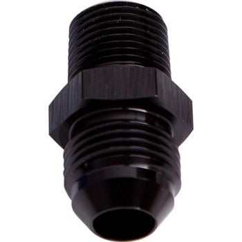 Aeroflow NPT to Straight Male Flare Adapter 3/8in to -6AN Black