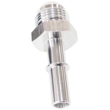Aeroflow Push-In EFI Fuel Fitting -8AN Push-on to 3/8in Male Hard Tube Silver