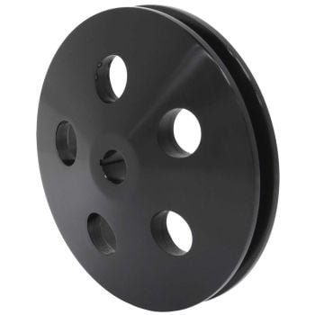 Aeroflow AF83-1003BLK Power Steering Pulley Single Black 5/8 Shaft GM Saginaw