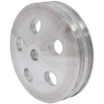 Aeroflow AF83-1004 Power Steering Pulley Double Polished 5/8 Shaft GM Saginaw