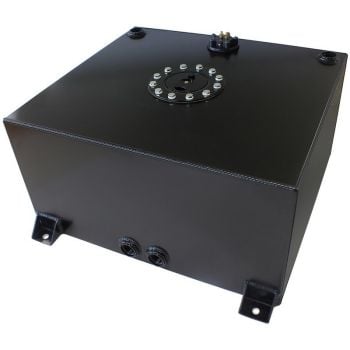 Aeroflow Alloy 57L Fuel Cell with Flat Bottom & Fuel Sender Black 