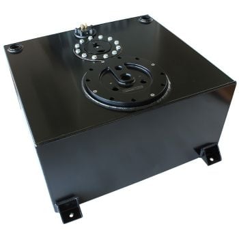 Aeroflow Alloy 57L Fuel Cell Flat Bottom Triple 60mm Pump Hanger & Sender Black