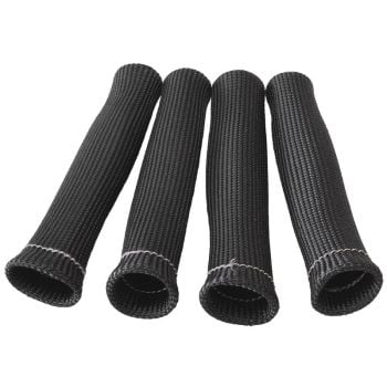 Aeroflow Spark Plug Boot Protector 150mm Black slip on design 4PK