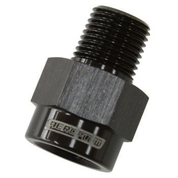 Aeroflow BSP Male to NPT Female Adapter 1/8in to 1/8in Black