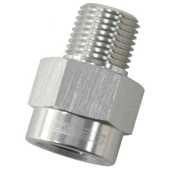 Aeroflow BSP Male to NPT Female Adapter 1/8in to 1/8in Silver