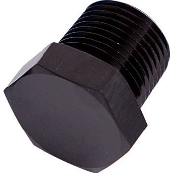 Aeroflow NPT Hex Head Plug 1/2in Black