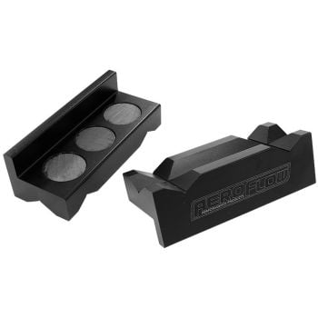Aeroflow Billet Aluminium Magnetic Vice Jaws Black