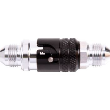 Aeroflow Aluminium Quick Release Fitting -4AN Viton Seal Black