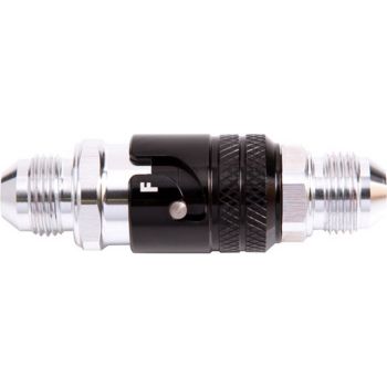 Aeroflow Aluminium Quick Release Fitting -3AN EPDM Seal Brake Black/Silver