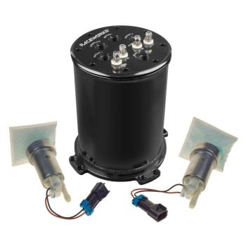 Raceworks 2.8L Surge Tank suits Single/twin 39mm-40mm Intank Pumps ALY-083BK