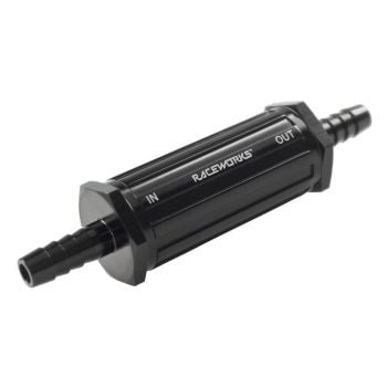 Raceworks Inline Fuel Filter with 5/16in Barbs 30 Micron ALY-098
