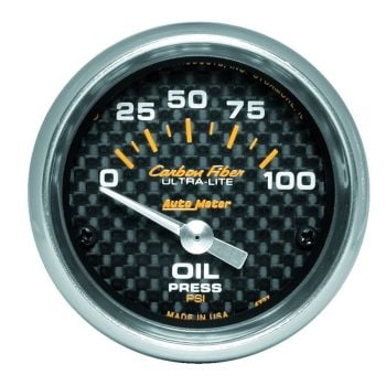 Autometer AU4727 Carbon Fiber Series Oil Pressure Gauge