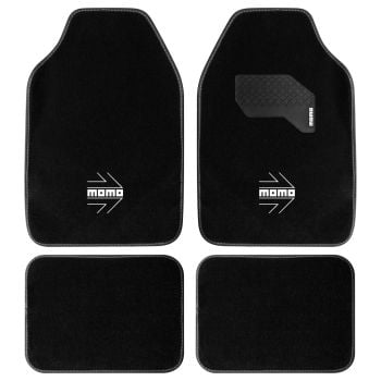 MOMO CM015BWRH Arrow Black & White Set Of 4 Floor Mat