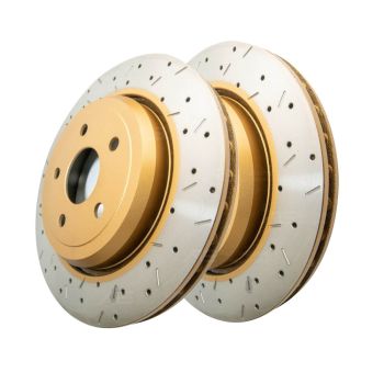DBA42633XS Brake Disc Rotor Pair Cross Drilled & Slotted 4000 DBA