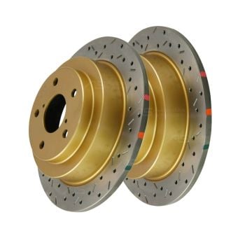 DBA4644XS Brake Disc Rotor Pair Cross Drilled & Slotted 4000 DBA