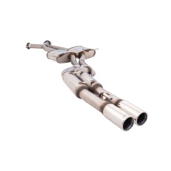 XForce Twin 2.5 Inch Cat-Back Hot Dog Rears Raw 409 Stainless