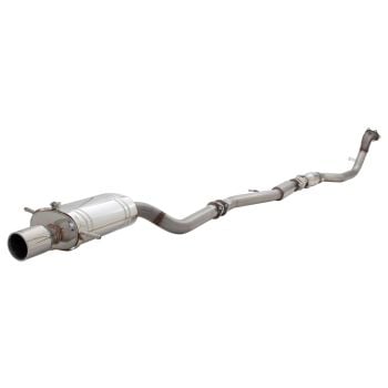 XForce 3 Inch Raw Finish 409 Stainless Steel Turbo-Back with Single 4.5 Inch Tip Oval Rear Muffler