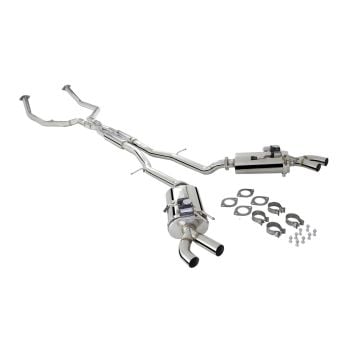 XForce Polished Stainless Steel Cat-Back System With Twin 2.5 Inch Piping Varex Rear Mufflers