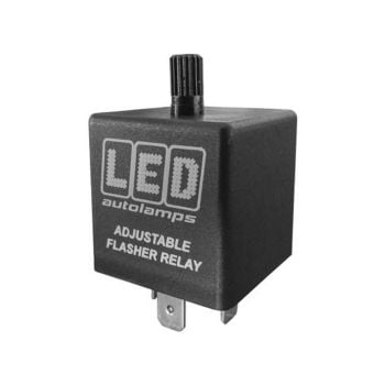LED Autolamps FLASHER1 Adjustable Flasher Relay 12/24V with Adjustable Knob 3 Pin 60 -