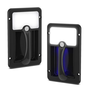 LED Autolamps GH12B LED Caravan Door Lamp 12V with Handle & On/Off Switch Black