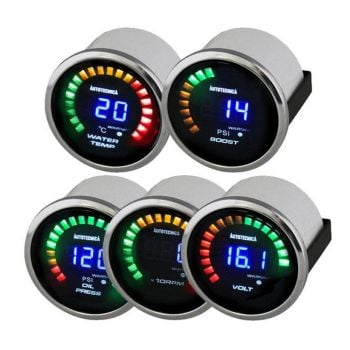 Autotecnica GLDT 52mm Digital Dual Display Gauges Water Temp