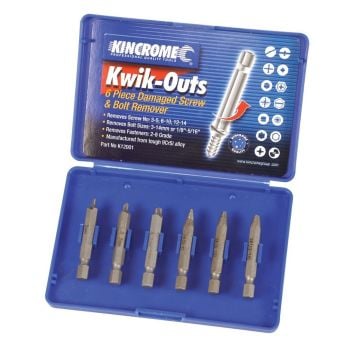 Kincrome Kwik-Outs Damaged Screw & Bolt Remover 6pc K12001