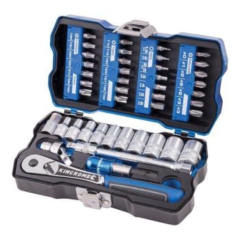 Kincrome LOK-ON Socket & Bit Set 43pc 1/4" Drive K27000