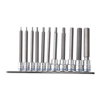 Kincrome Hex Socket Set Long Series 11pc 1/4 & 3/8 Drive Metric K5223