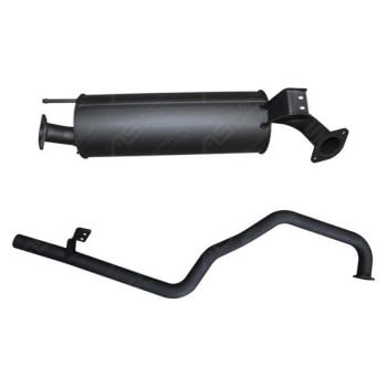 Manta Exhaust HZJ FZJ105 2.5in off Extractors Muffler/Tailpipe